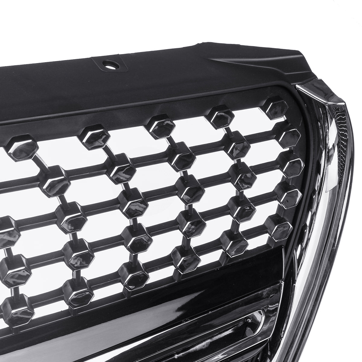 Dark Slate Gray Black Diamond Front Grille for Mercedes W447 V-Class V200 220 250 260 15-18 Without CAMERA