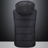 Dim Gray 25-45°C Electric Heated Vest Waistcoat Hooded Winter Warmer USB Charge Heating Jacket Clothing