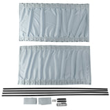 Dark Gray 2pcs Car Window Sunshade Curtain UV Protection Visor Mesh Cover Shield