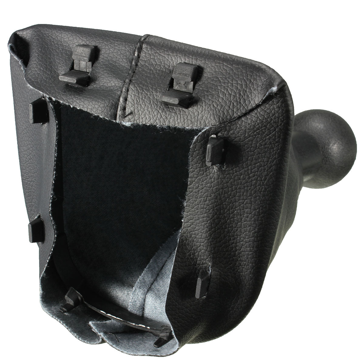 Black 5 Speed Gear Shift Gaiter Knob For PEUGEOT 207 307 406 Black Chrome Leather