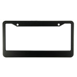 2 Pcs Black Metal Stainless Steel License Plate Frames With Screw Caps Tag Cover - Auto GoShop