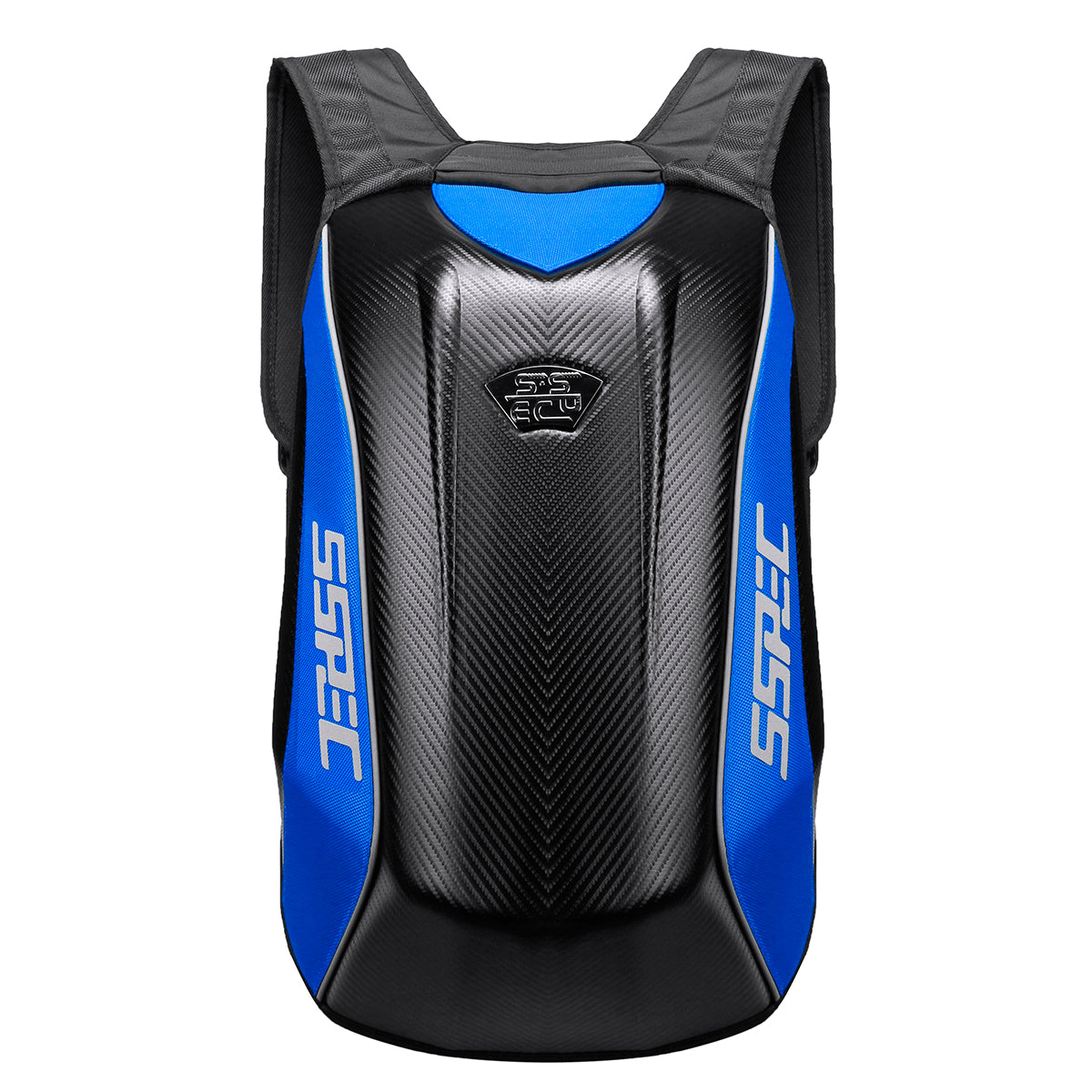 Royal Blue Motorcycle Helmet Backpack Motocross Riding Racing Storage Bag Carbon Fiber