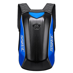 Royal Blue Motorcycle Helmet Backpack Motocross Riding Racing Storage Bag Carbon Fiber