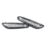 Dark Slate Gray LED Side Marker Indicator Lights Repeaters Lamps Yellow Pair for BMW E46 E60 E81 E83 E87 E90 E91