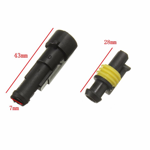 1 Pin Way Sealed Waterproof Electrical Wire Auto Connector Plug Car Part Truck - Auto GoShop