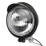 Dark Gray 12V Retro LED Motorcycle Bullet White Headlights Hi/Low Beam Super Bright Light