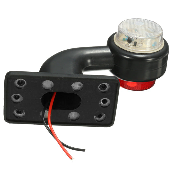 Dark Slate Gray 2pcs 5W 10-30V LED Side Maker Light Stalk Indicator Lamp for Truck Trailer Lorry Van