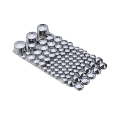 Slate Gray 87pcs Motorcycle Chrome ABS Bolt Toppers Kit for Harley Davidson Softail Twin Cam 1984-2006