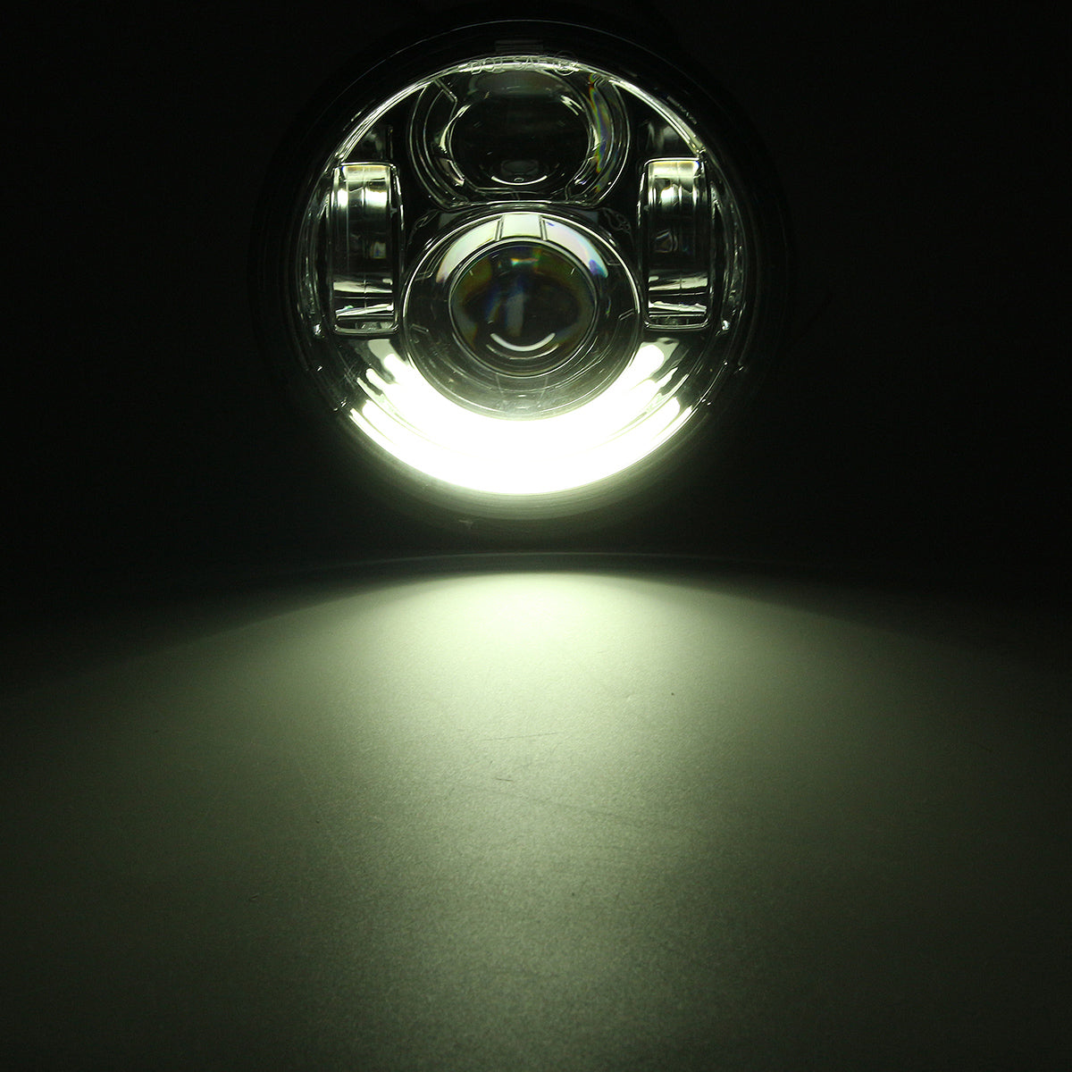 Beige 4.65inch LED HI/LO Headlights Lamp For Harley Dyna Fat Bob 2008-2016