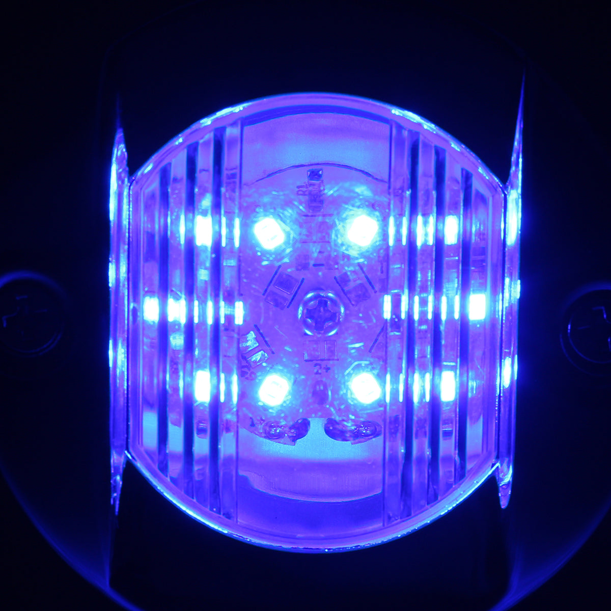 Medium Slate Blue 12V LED 2835 Round Stern Transom Lights For Boat Marine Embedded Mounting Stainless Steel
