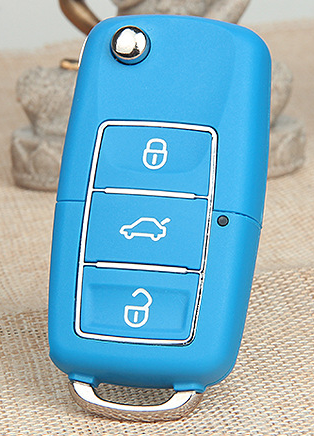 Medium Turquoise Applicable color 3 key folding key shell Volkswagen car key shell