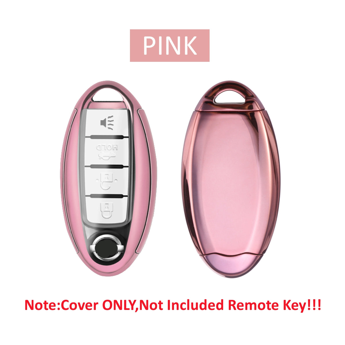 Light Pink 2 IN 1 Remote Smart Key TPU Case Shell Cover Fob For  Nissan Altima Infiniti