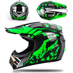Green Junior Motocross Helmet