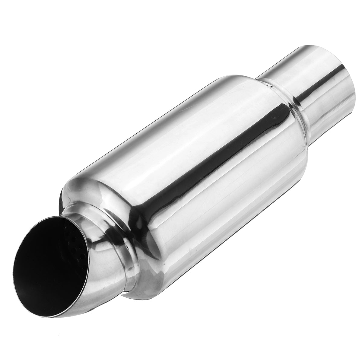 Lavender 2" 51mm 2'' Inlet Car Exhaust Pipe Muffler Silencer Resonator Bent Stainless Steel Chrome
