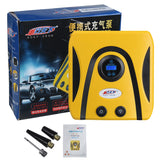 Goldenrod 12V Portable Tire Inflator Pump Air Compressor Digital Display Heavy Duty White Yellow