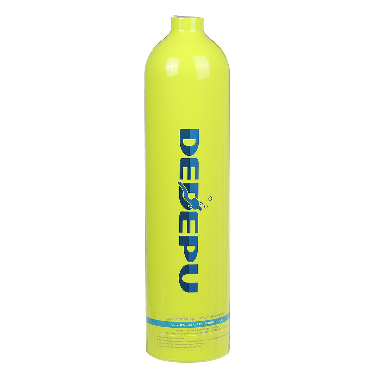 Green Yellow 1L Scuba Diving Oxygen Cylinder Air Tank Breathing Valve Diving Equipment+Bag