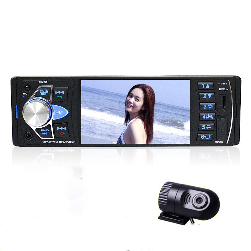 Light Steel Blue 4.1 inch high-definition large screen Bluetooth hands-free car MP5 player