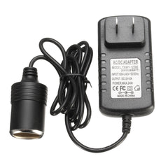 Black AC 100-240V 2A to DC 12V Car Lighter Power Adapter Voltage Converter Power Supply Socket