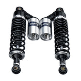 Black Pair Round Hole 400mm 15.75" Motorcycle Rear Air Shock Absorber Suspension Scooter ATV RFY