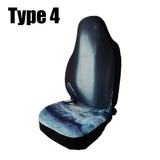 Dark Slate Gray Universal Car Seat Cover Single Front Rear Headrests 4 Types Polyester Washable