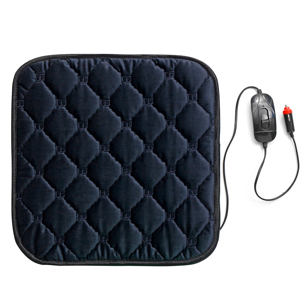 Electric Car Seat Heated Cushion Heater Pad Cover Down Feature Cotton with Switch 12V 24W - Auto GoShop