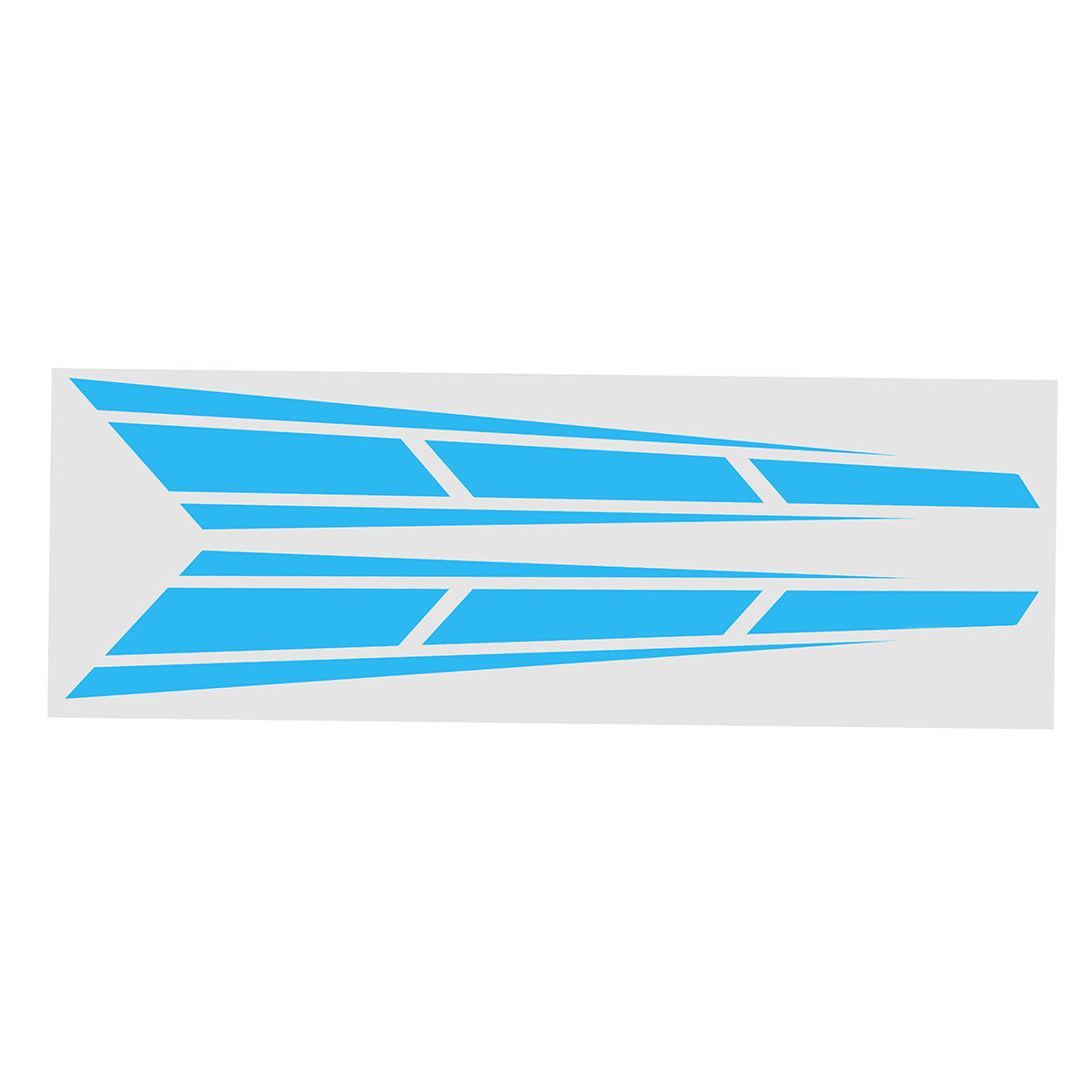 Dodger Blue 6PCS/Set Long Stripe Graphics Car Racing Side Body Hood Mirror PVC Decal Sticker