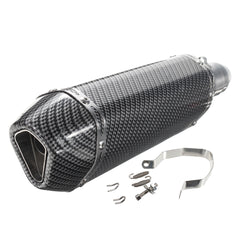 Dark Slate Gray 38-51mm Universal Stainless Steel Motorcycle Carbon Fiber Exhaust Muffler Pipe
