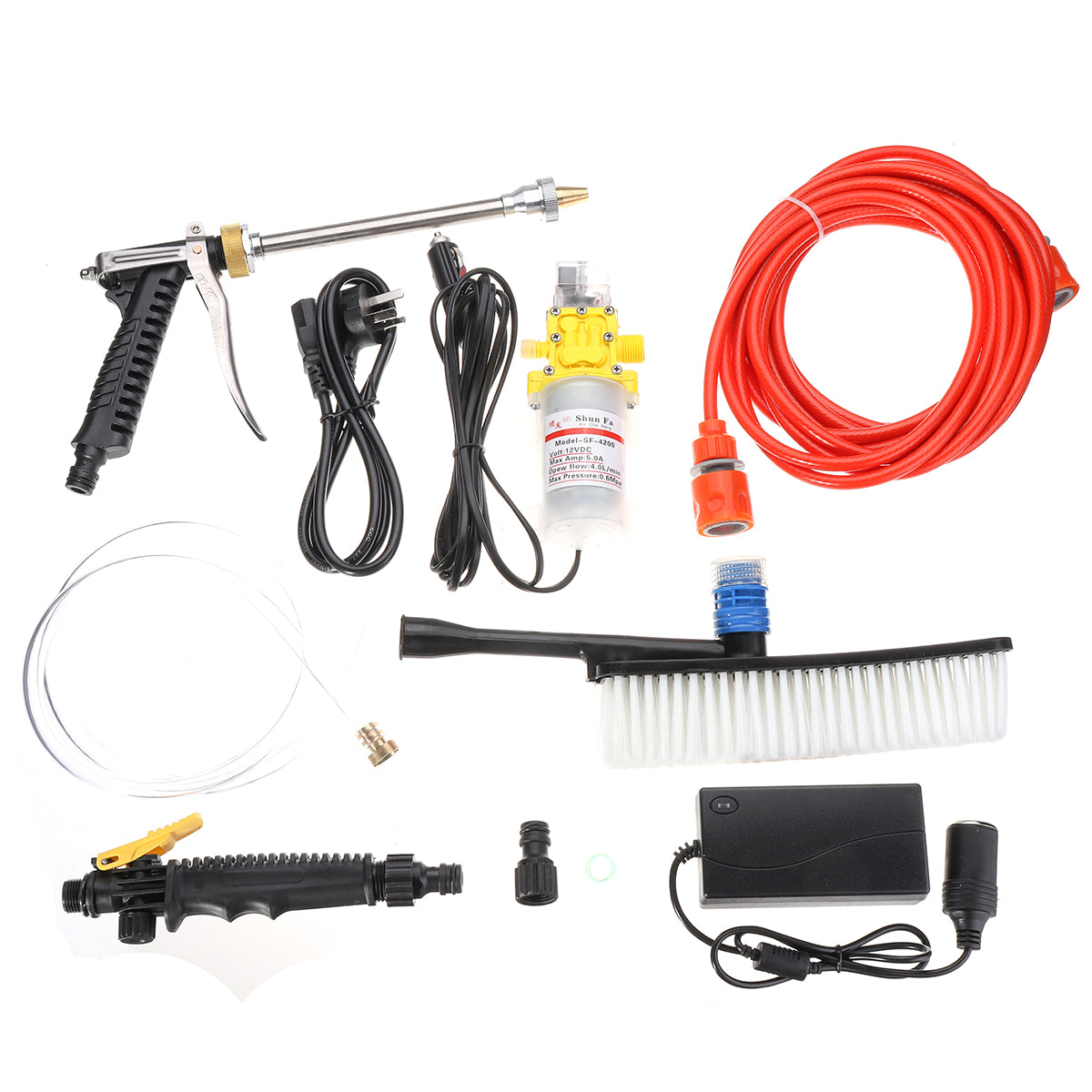 12V Car Interior Exterior Wash Cleaning Hairbrush Cleaner Tools Kit Portable - Auto GoShop