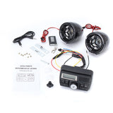 White Smoke 3 in 1 Motorcycle Stereo Speaker Audio SB SD Music MP3 Anti-theft Alarm System