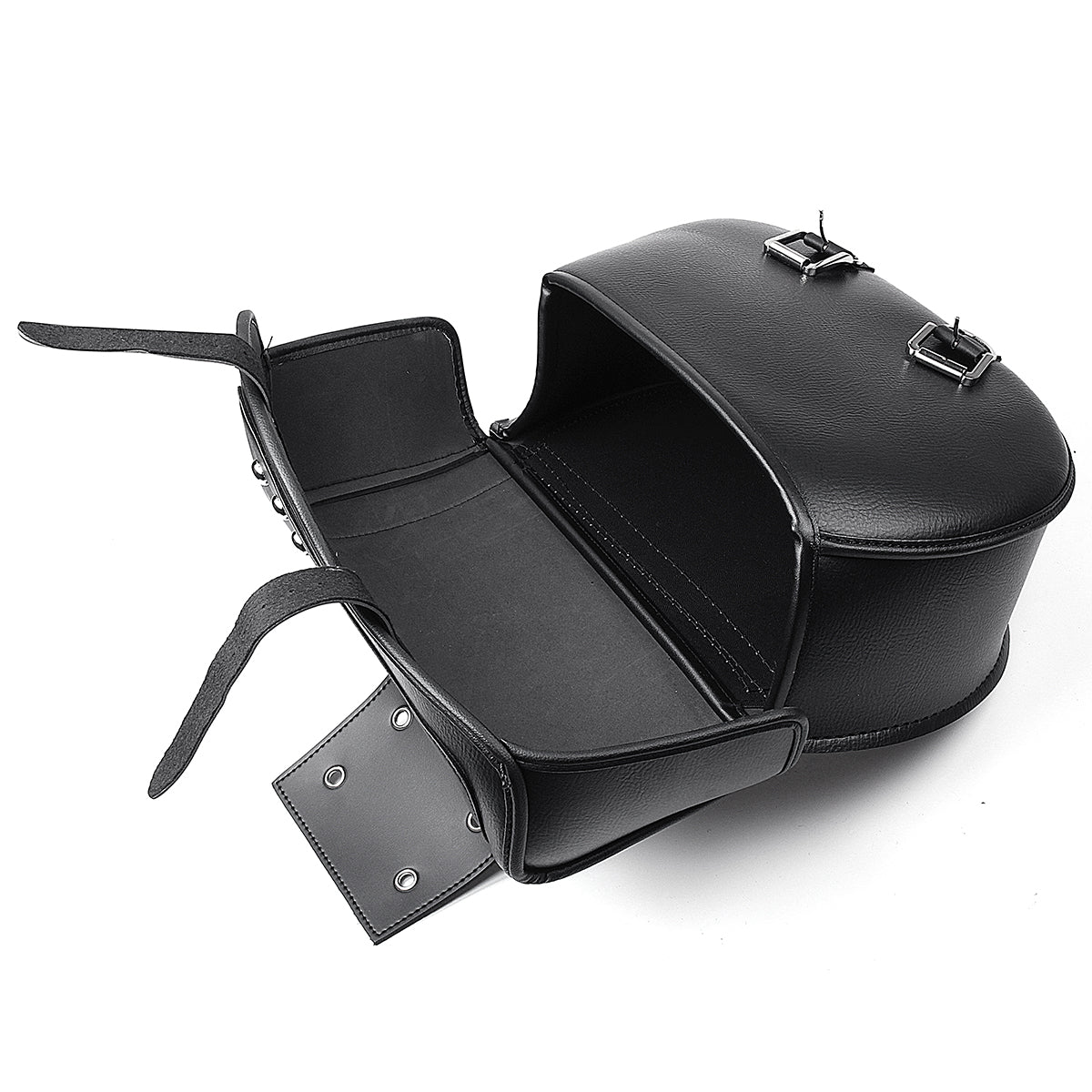 Black Motorcycle PU Leather Luggage Saddlebags Black For Sportster XL883 1200