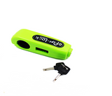 Yellow Green Caps Motorcycle and Scooter Security Lock