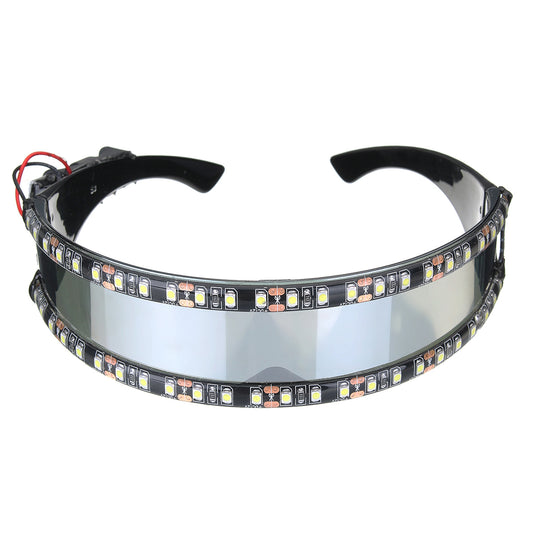 Gray LED Motorcycle Glasses Cosplay Holiday Decoration Halloween Gift Festival Nightclub Stage Props