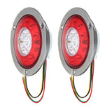 Tomato 19 LED Truck Lorry Brake Lights Stop Turn Tail Lamp Stainless Steel Turn Signal Stop Lights