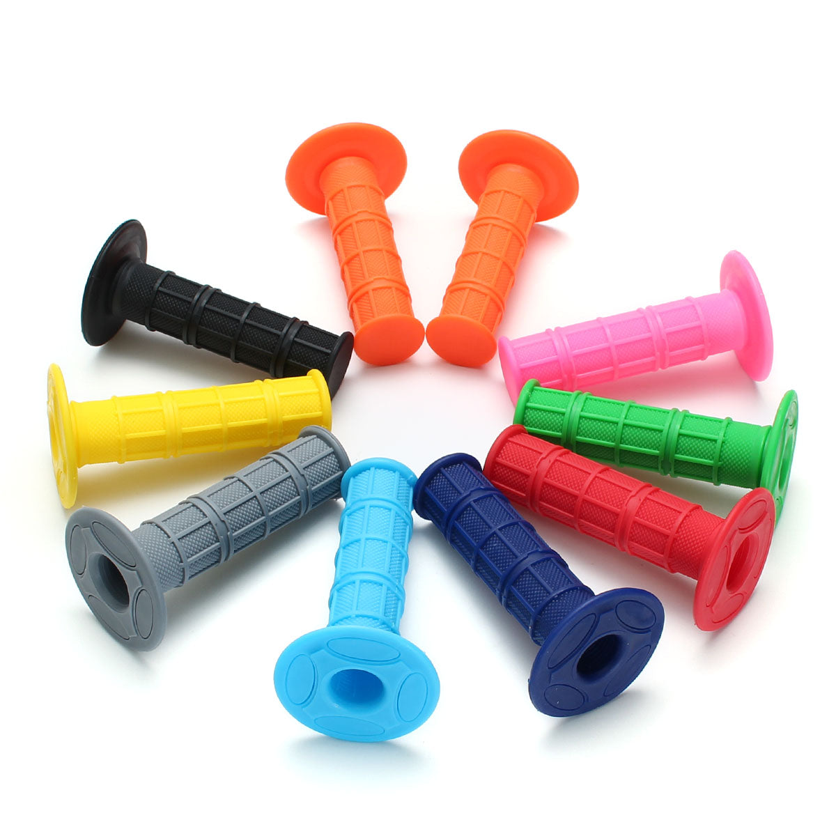 2pcs 7/8 Inch 22mm 9 Color Motorcycle Rubber Handlebar Grip For CRF/YZF/WRF/KXF/KLX/RMZ - Auto GoShop