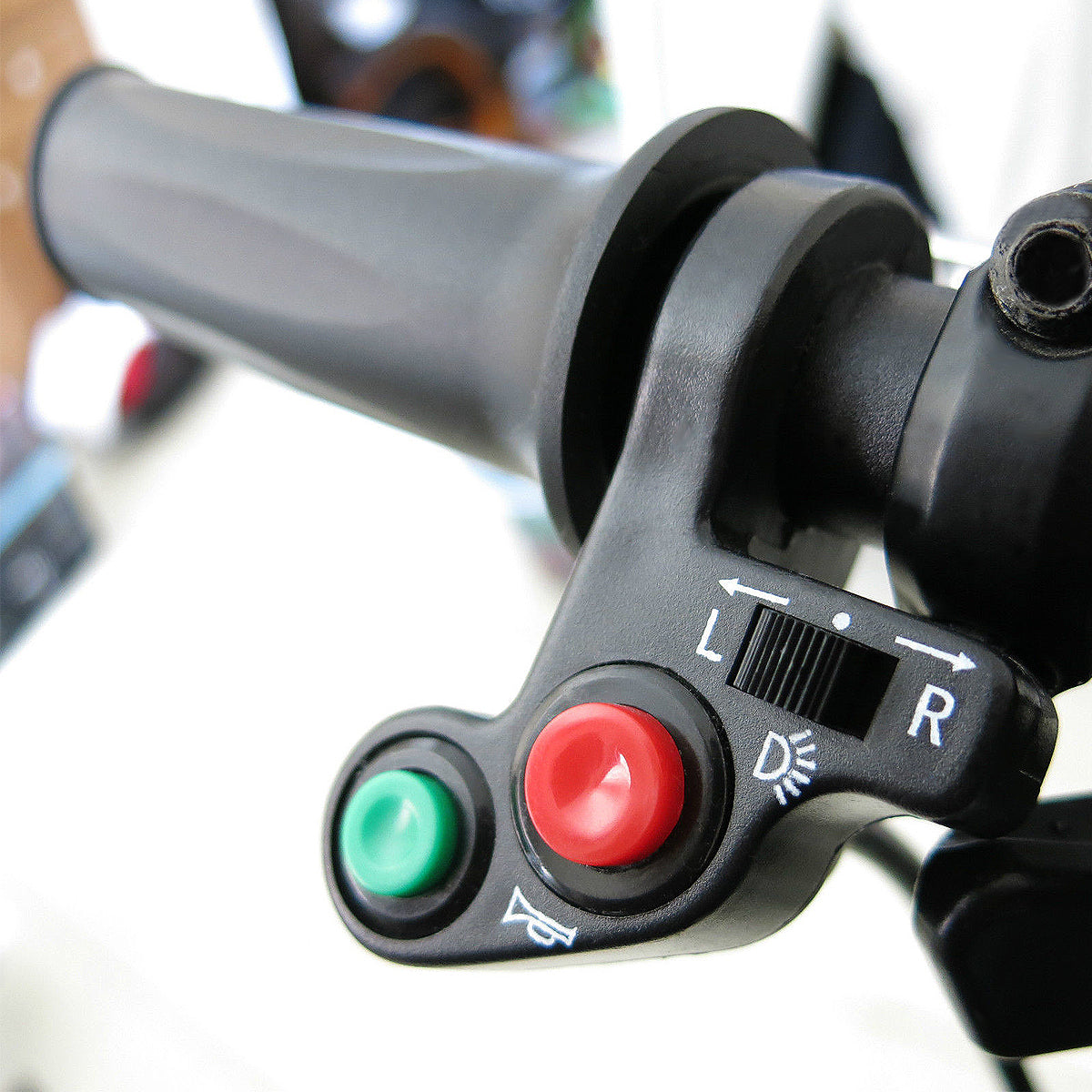 Light Slate Gray 22mm Handlebar Light Horn On/Off Signal Indicator Switch For Motorcycle E-bike