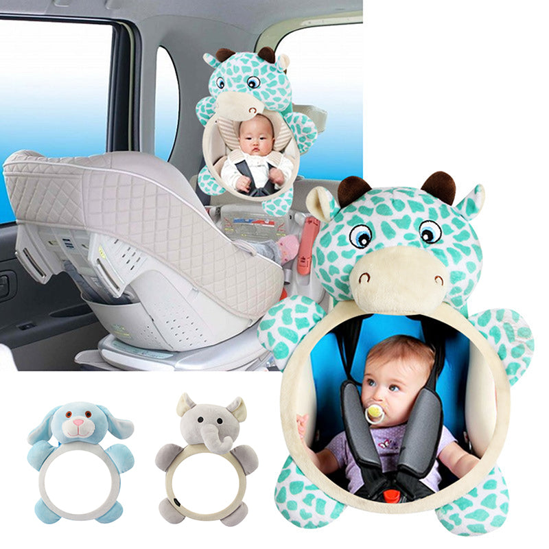 White Smoke Baby Backseat Mirror Safety Seat Rear View Mirror For Car View Infant Rear Facing Newborn Animal