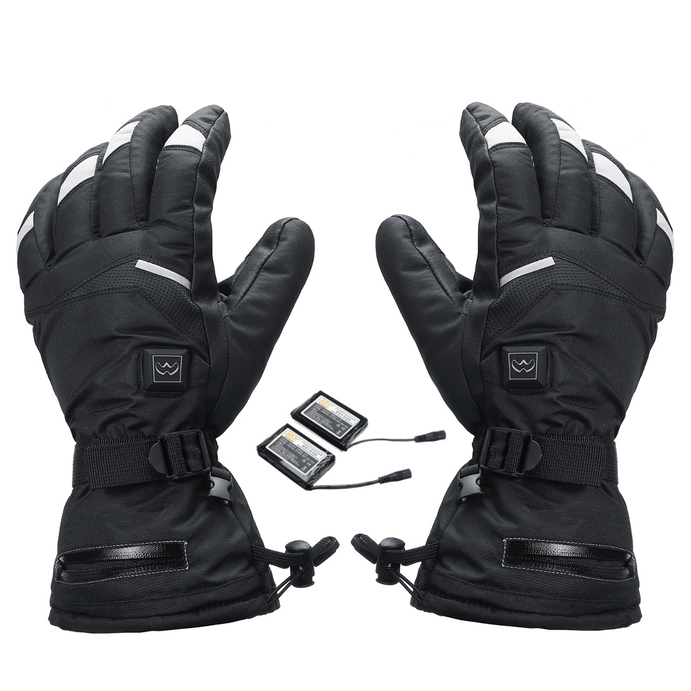 Dark Slate Gray 3.7V 3600mah Electric Heated Gloves Touch Screen Waterproof Motorcycle Winter Warmer Outdoor Skiing With Safe Reflective Strip