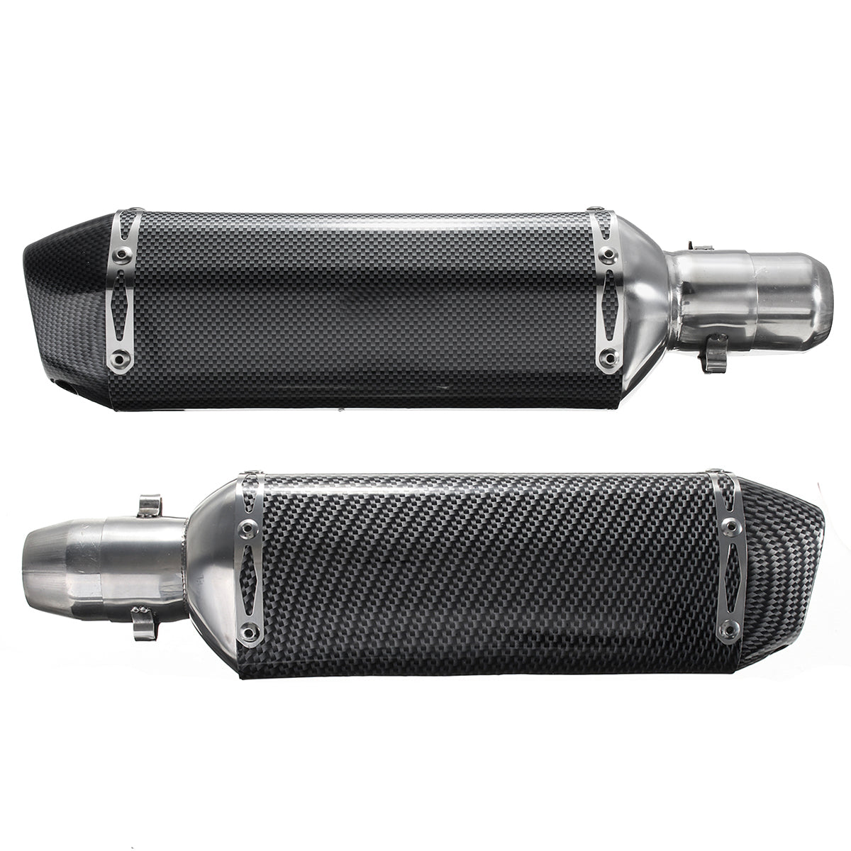 Dark Slate Gray 38-51mm Universal Stainless Steel Motorcycle Carbon Fiber Exhaust Muffler Pipe
