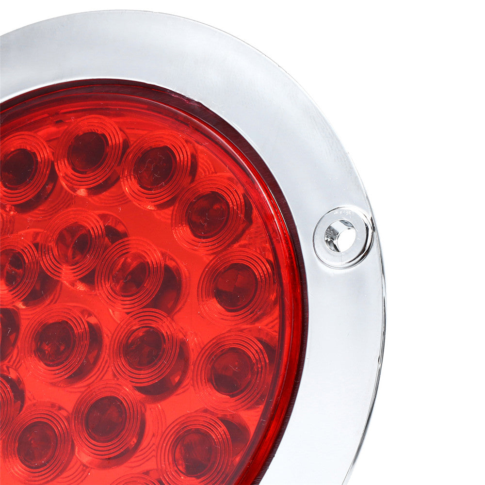 Orange Red 24 LEDs 10-30V Waterproof Indicator Stop Rear Tail Light For Motorcycle Car ATV Boats