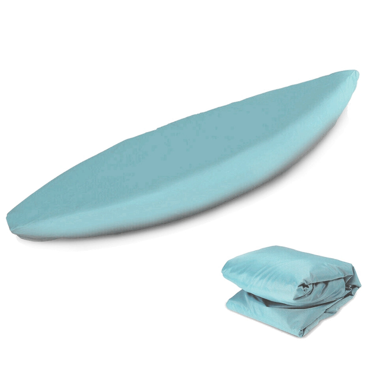 Medium Aquamarine 210D 3.5M/4.5M/5.1M Boat Kayak Cover Canoe Dust Rain Waterproof UV Resistant Blue