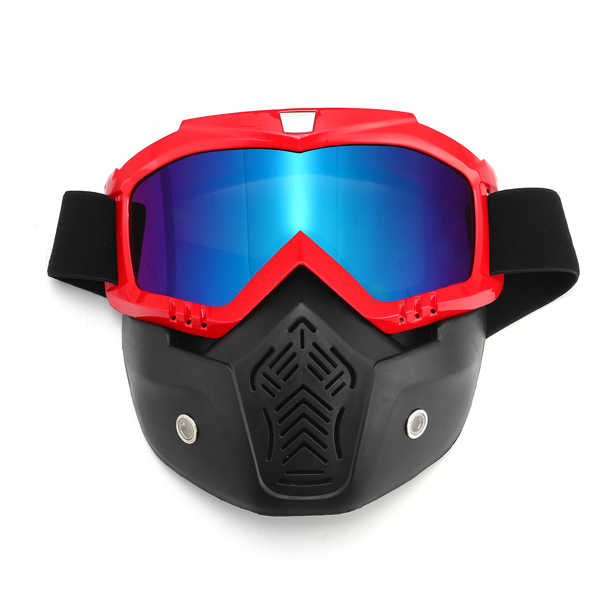 Orange Red Motorcycle Helmet Mask Shield Goggles Open Face Bike Motocross Eyewear Motorbike