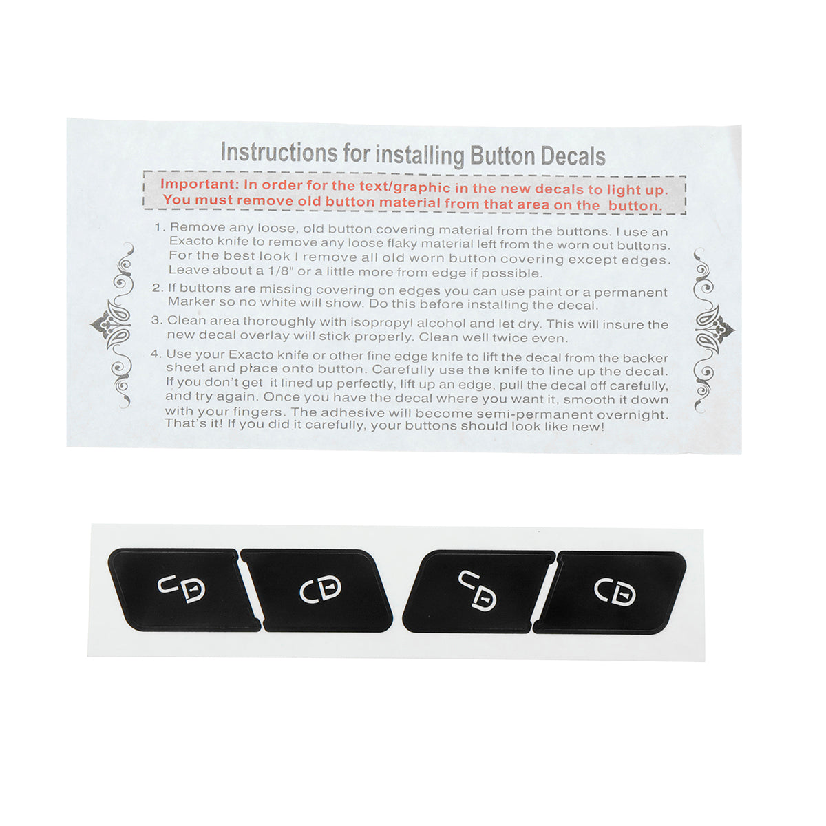 Matte Black Door Lock Switch Button Repair Car Stickers For Mercedes Benz W204 C300 2007-2014 - Auto GoShop