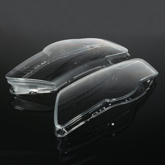 Dim Gray Car Headlight Lens Cover Clear Plastic Shell Lampshade Pair for VW Passat B6 R36