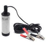 Light Coral 12V 38mm Electric Stainless Submersible Water Pump Oil Fuel Transfer Refueling