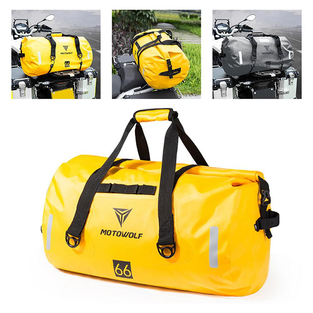 Gold 90L 66L 40L Motorcycle Luggage Car Waterproof Storage Pack Outdoor Travel Large Capacity Bag