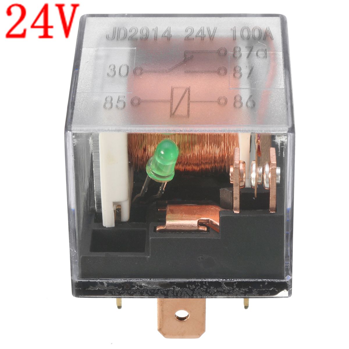 100A 5Pin SPDT Control Device Relay Waterproof DC 12V/24V For Car Automotive Boat - Auto GoShop