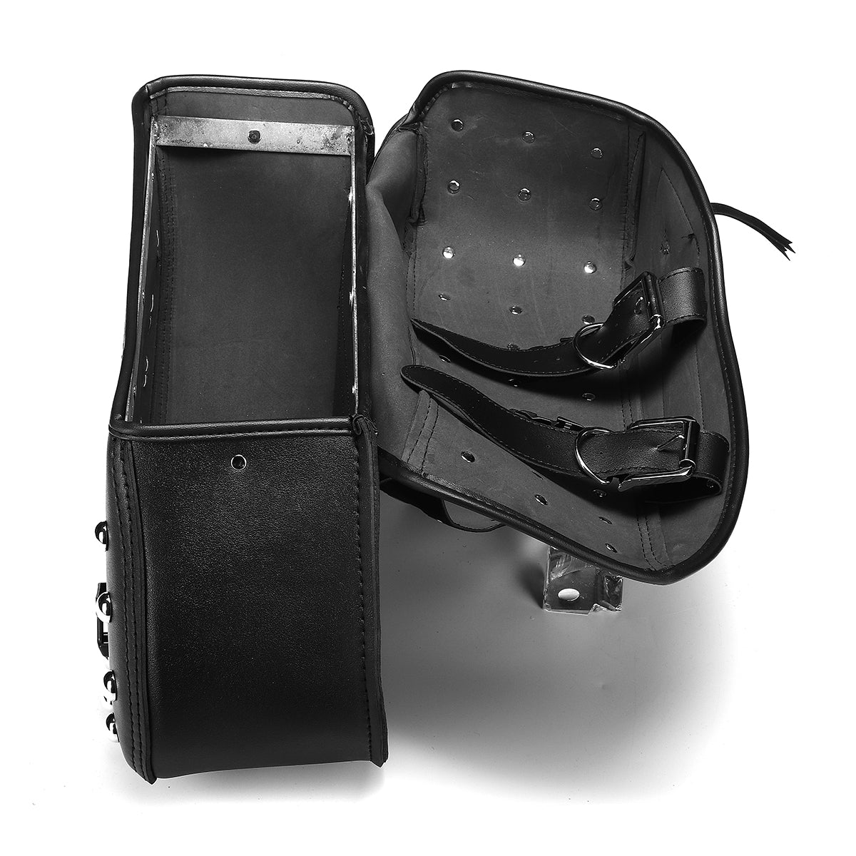 Dim Gray Motorcycle PU Leather Saddlebags Side Bag For Harley Sportster 1200XL 883