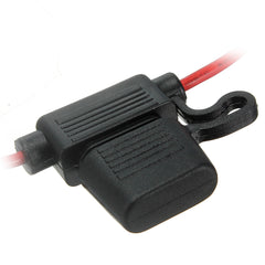 Dark Slate Gray Car Fuse Holder Socket Blade Type In Line 6-32V with 10/15/20/30A Replacement Fuses Waterproof