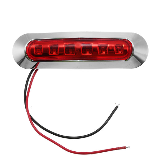 Firebrick 12V/24V 6-LED Side Marker Strobe Light Lamp For Cars/Trucks/Trailers