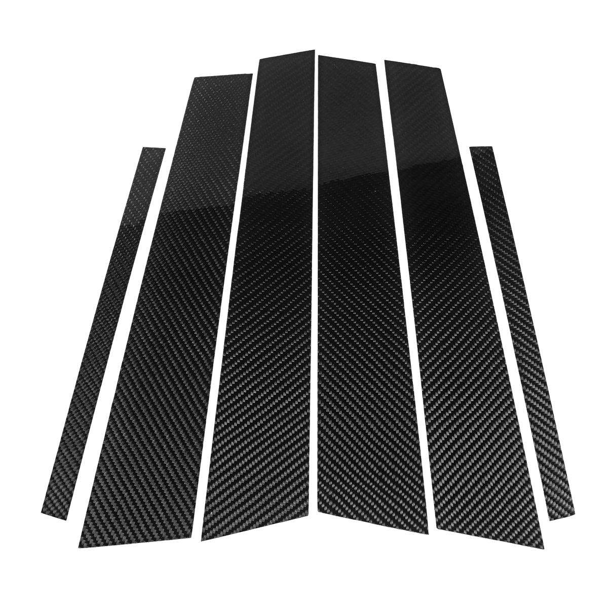 Black Carbon Fiber Car Window B-pillars Molding Trim Car Styling Stickers for BMW 3 5 Series